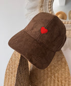 Casquette Love marron