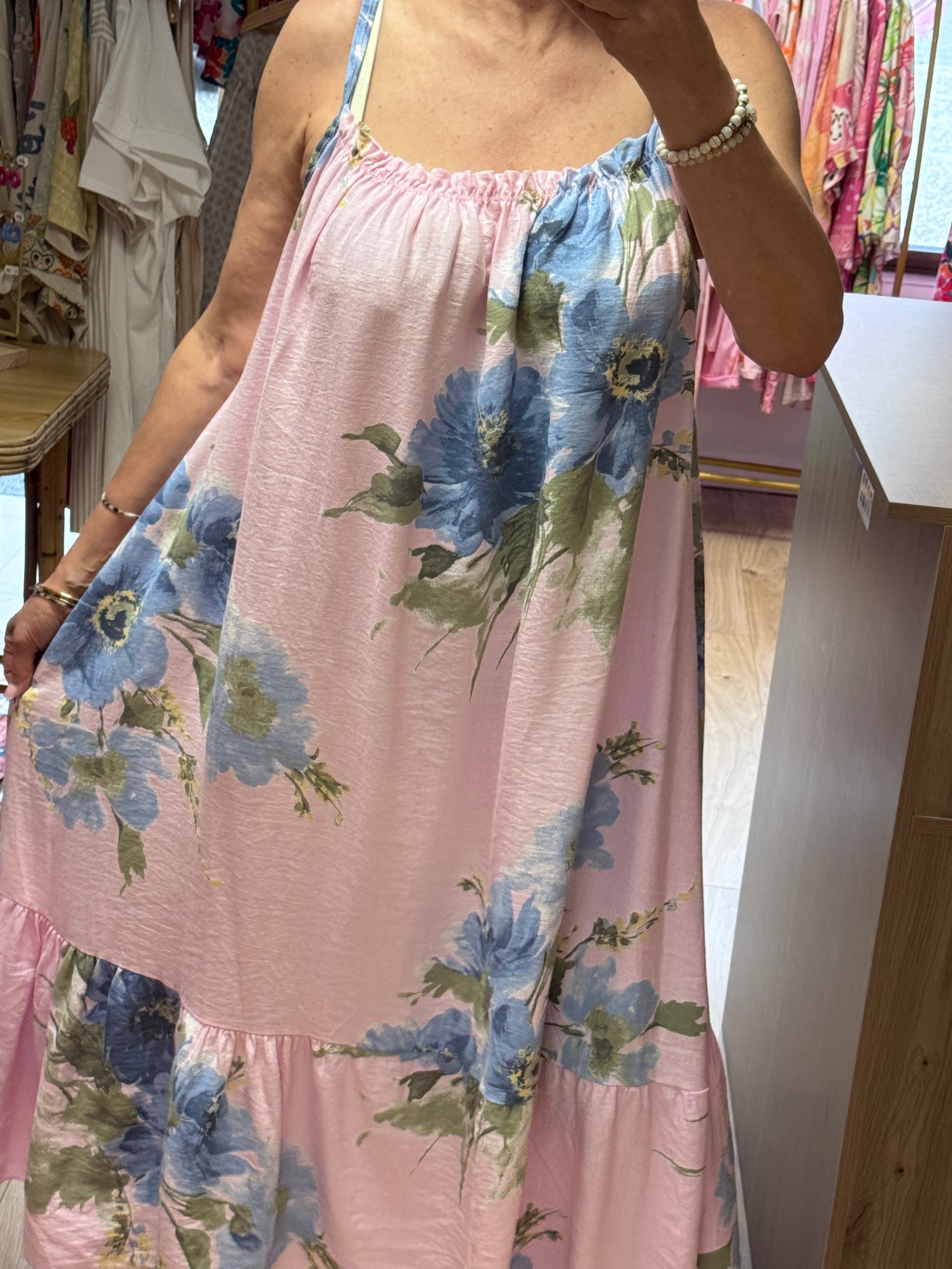 Robe fleurie rose