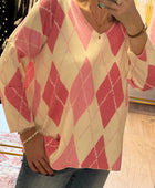 Pull jacquard rose TU 44/50