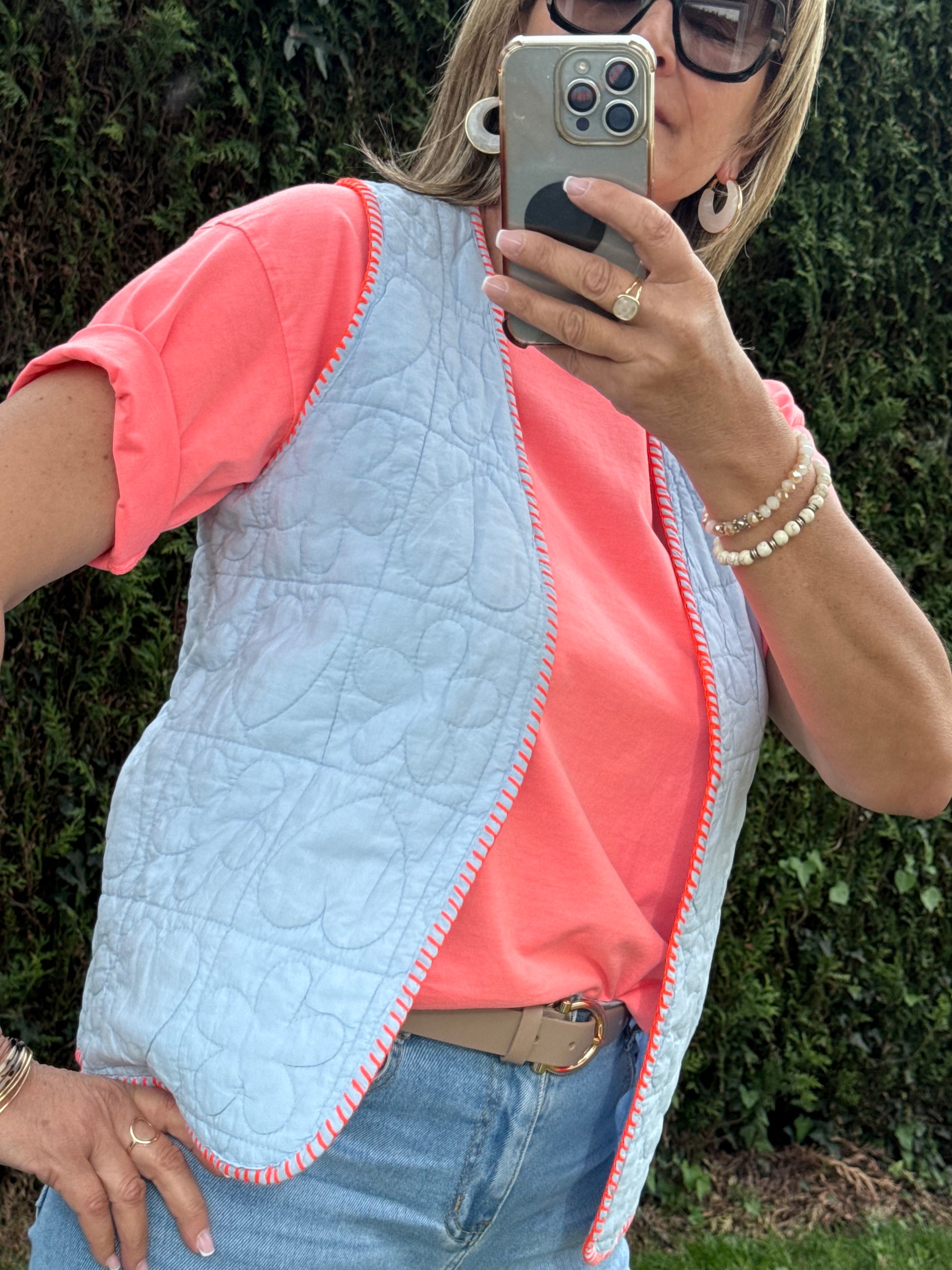 Gilet matelassé bleu