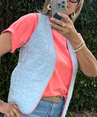 Gilet matelassé bleu