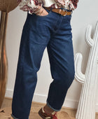 Jean barrel bleu denim