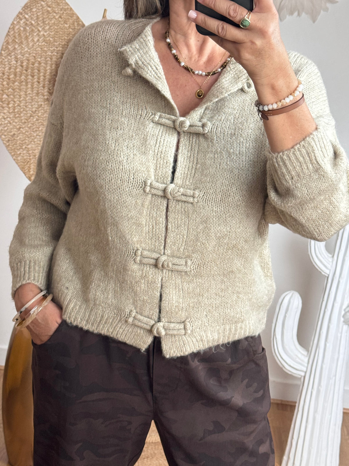 Cardigan Kyoto beige