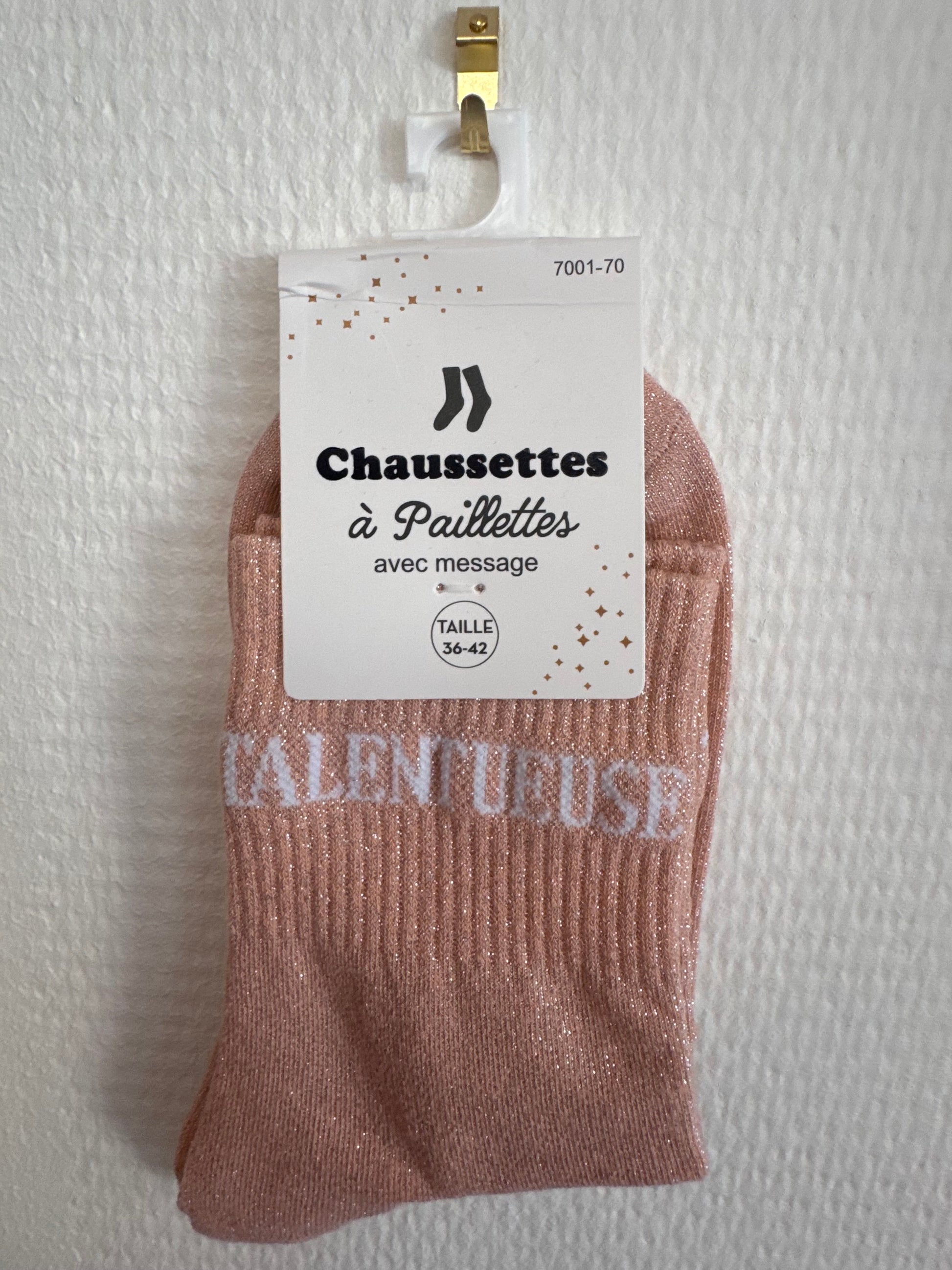 Chaussettes pailletées talentueuse