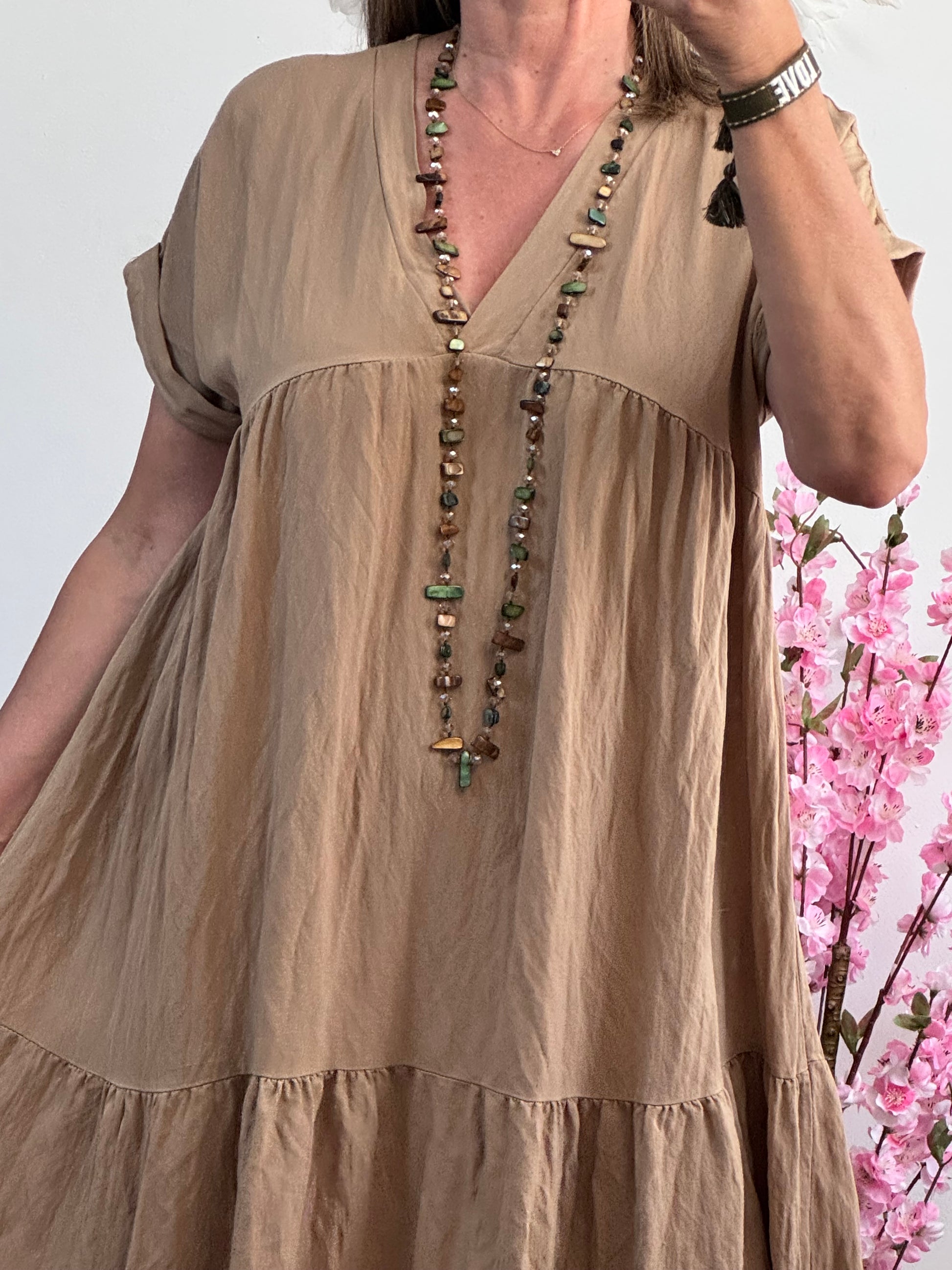 Robe Lison beige camel
