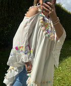 Blouse bohème blanche