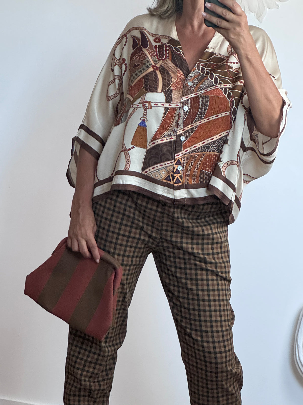 Blouse horse beige