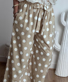 Pantalon à pois beige jolie forme TU 44/50