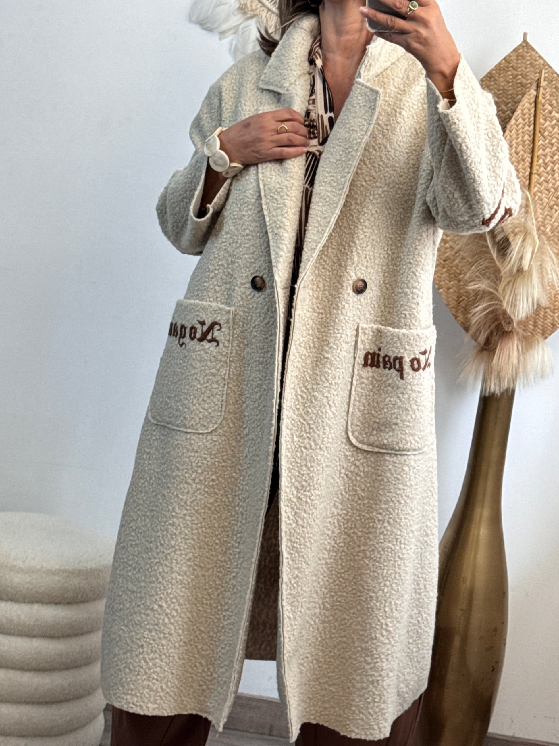 Manteau long beige