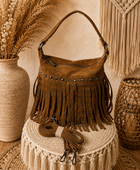 Sac boule bohème camel