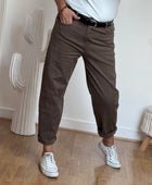 Jeans barrel taupe