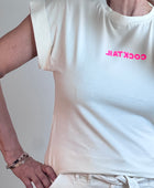Teeshirt cocktail beige