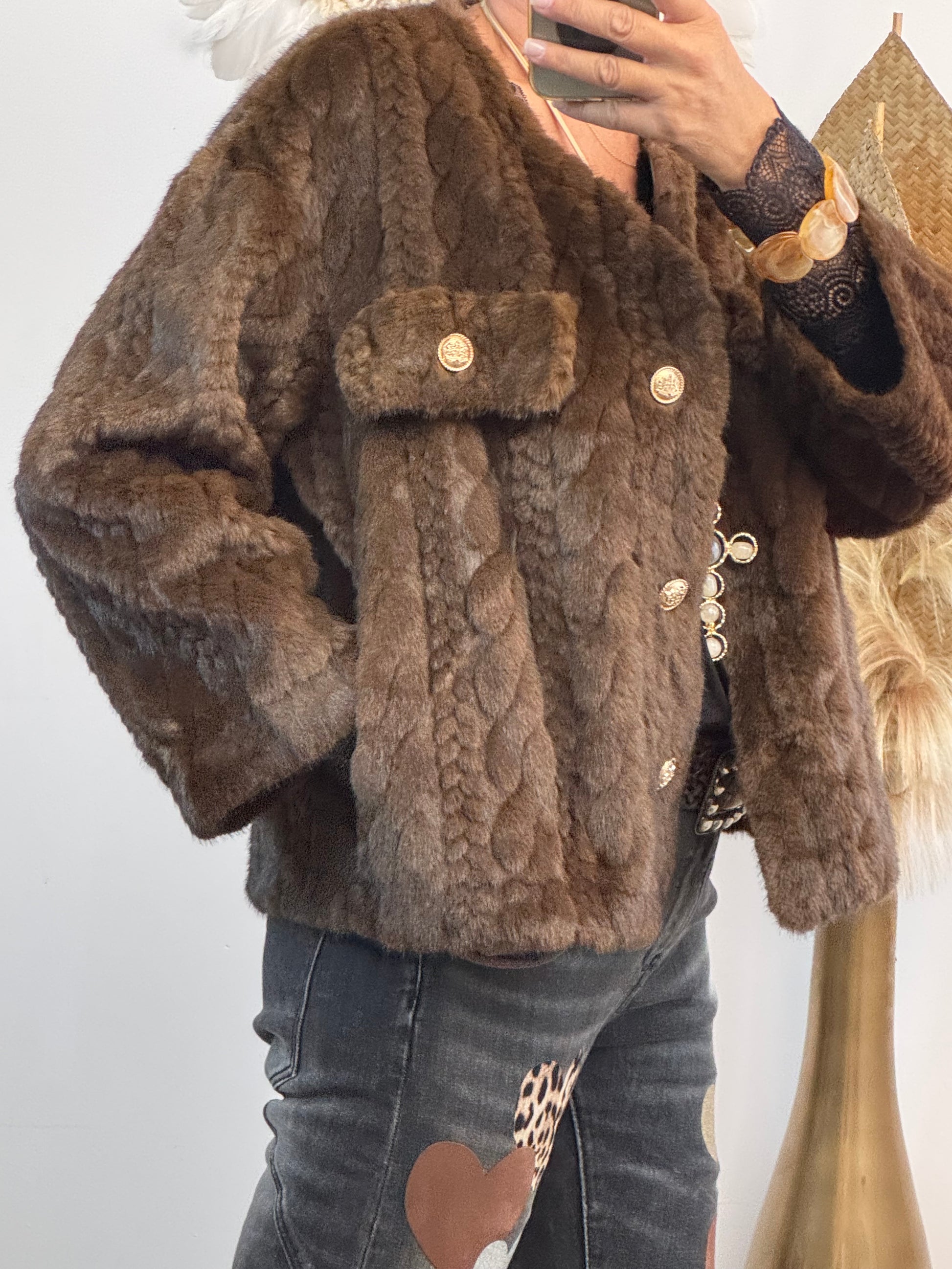 Veste fausse fourrure Coline