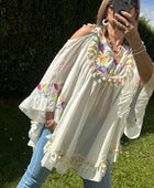 Blouse bohème blanche