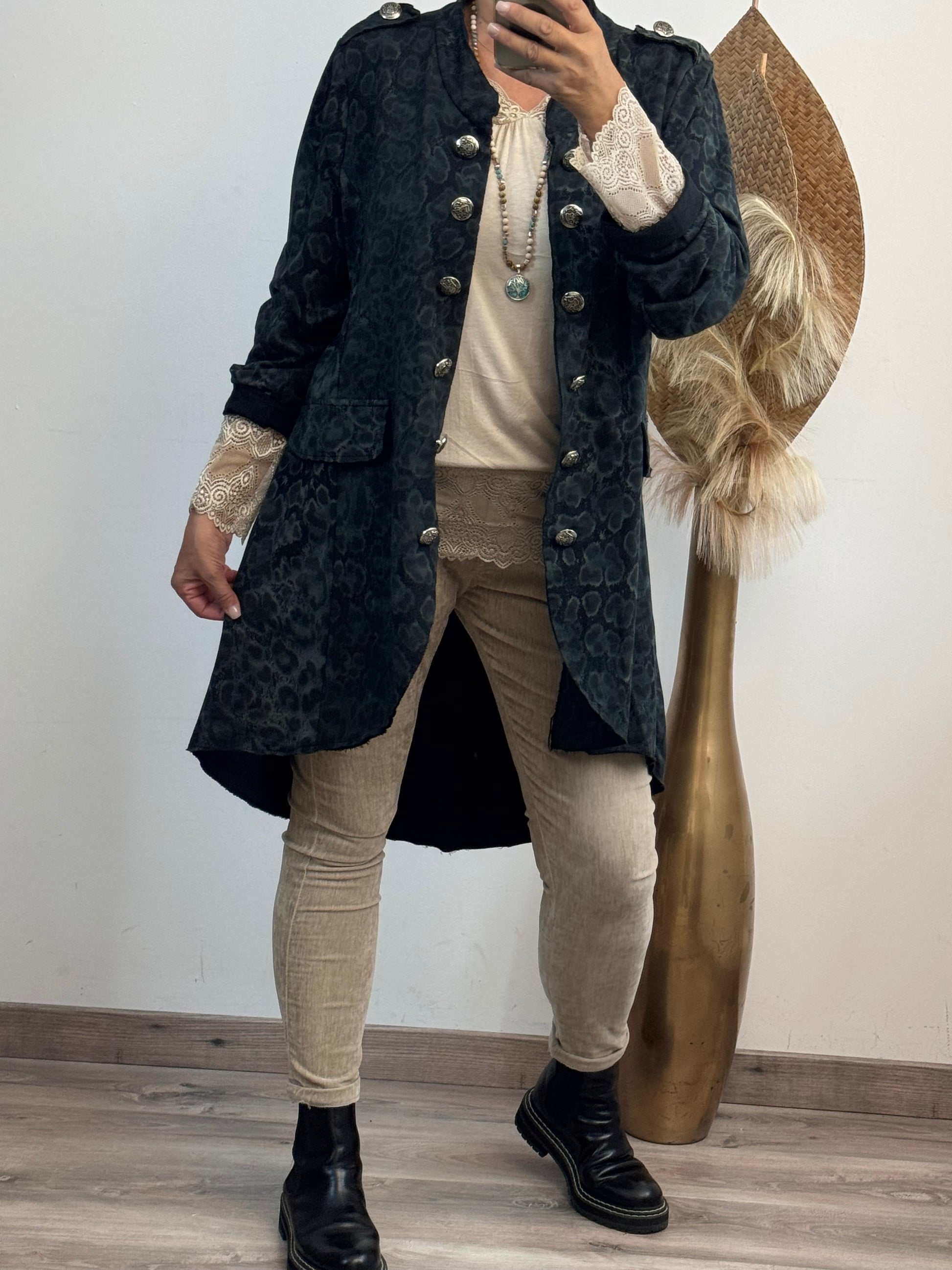 Veste napolitaine Léo noire