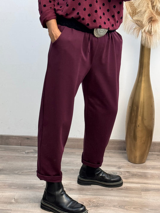 Pantalon Sacha lie de vin 42/50