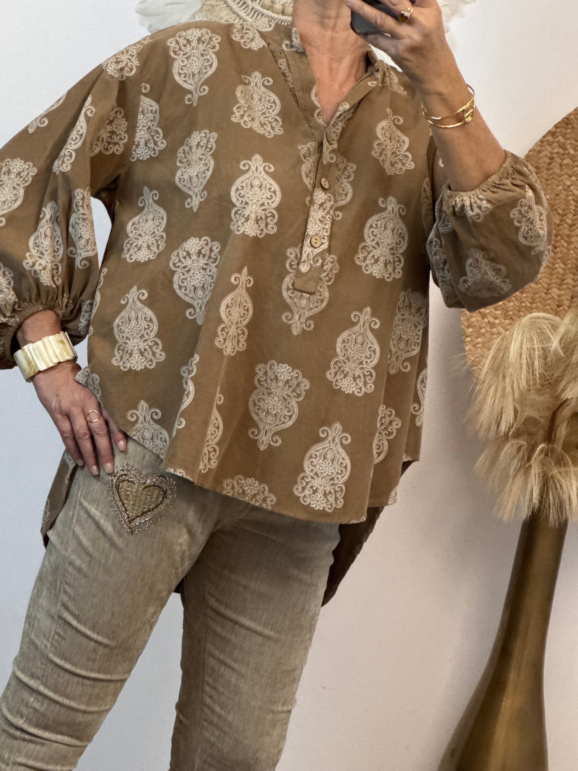 Blouse velours côtelé