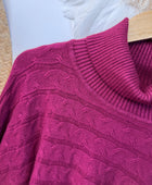 Pull col roulé prune TU 44/54