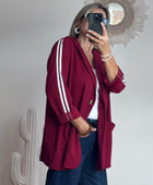 Veste casuel bordeaux jolie forme