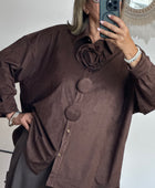 Chemise ou veste Louisa marron