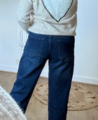 Pull coeur beige chiné