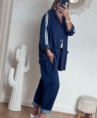 Veste casuel marine jolie forme