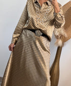 Ensemble jupe et chemise pois plusieurs tailles
