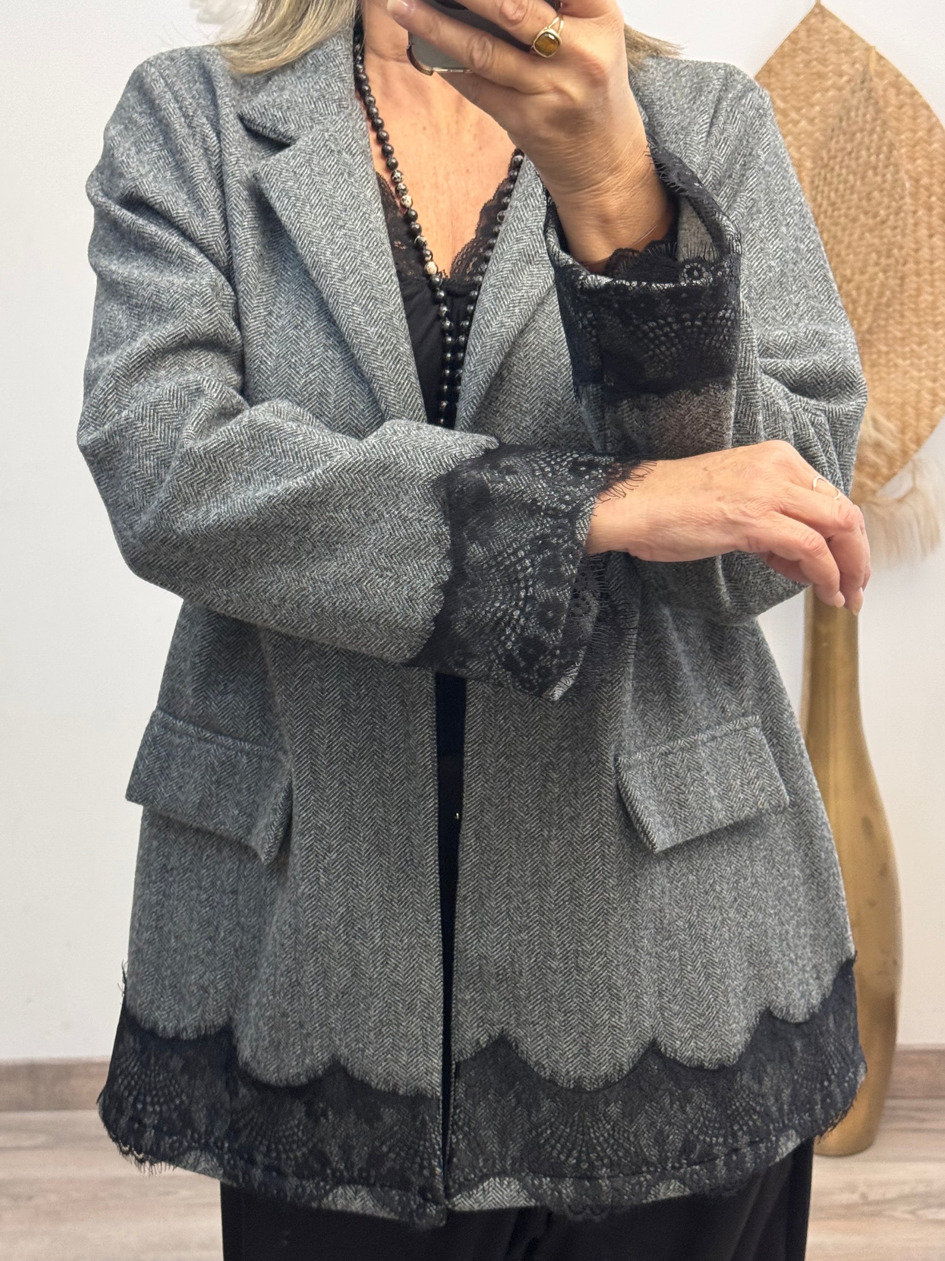 Veste blazer gris chic TU 42/48