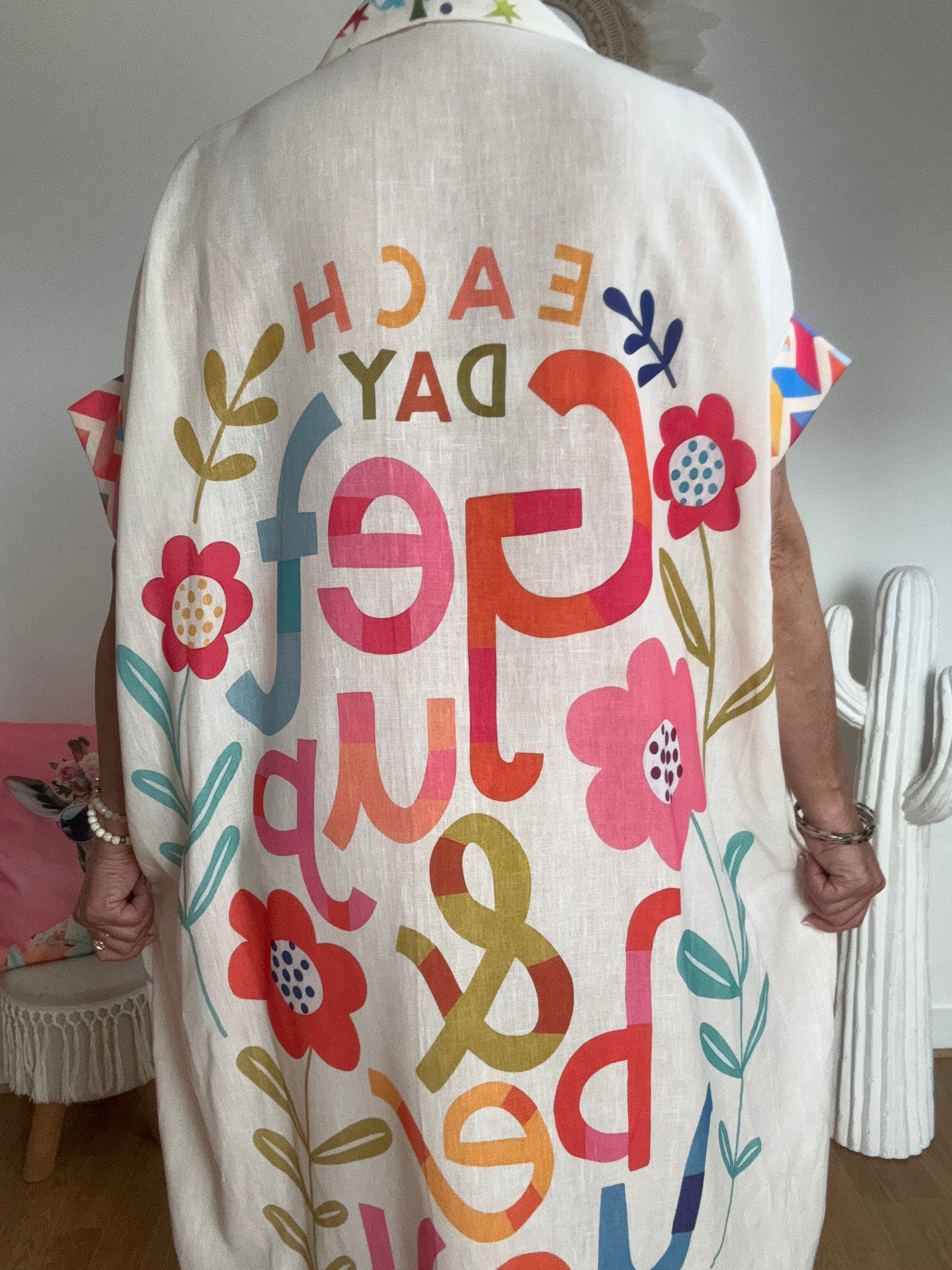 Robe chemise multicolore