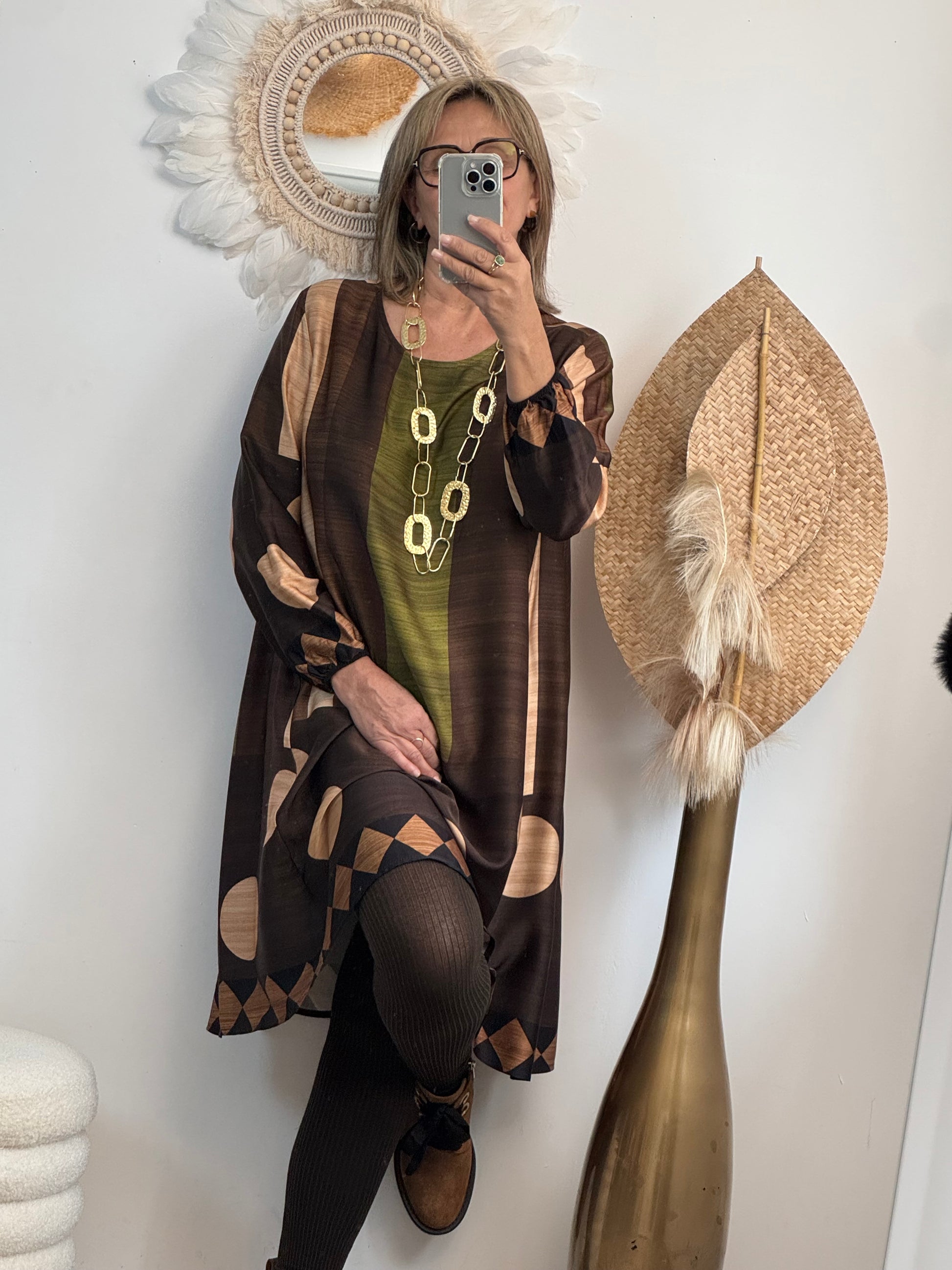 Robé Clothilde vert/marron