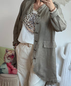 Veste lin taupe TU 42/48