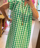 Robe Vichy vert