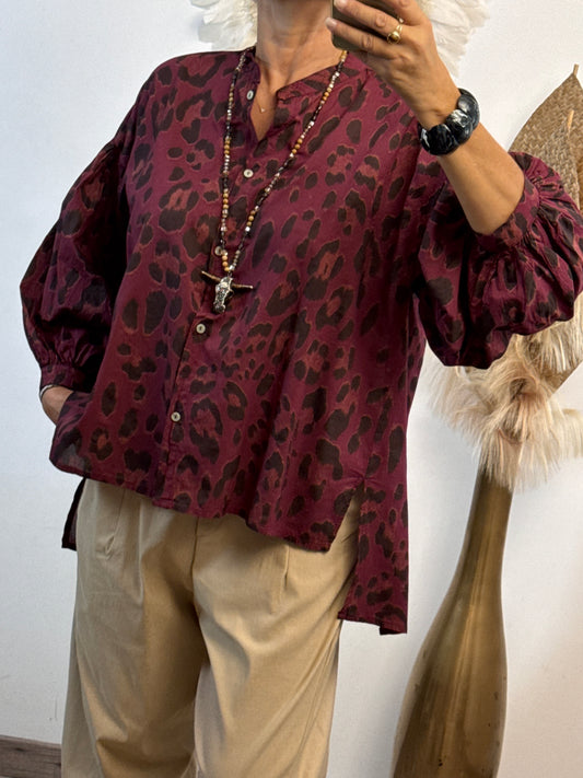 Blouse Rosalie lie de vin