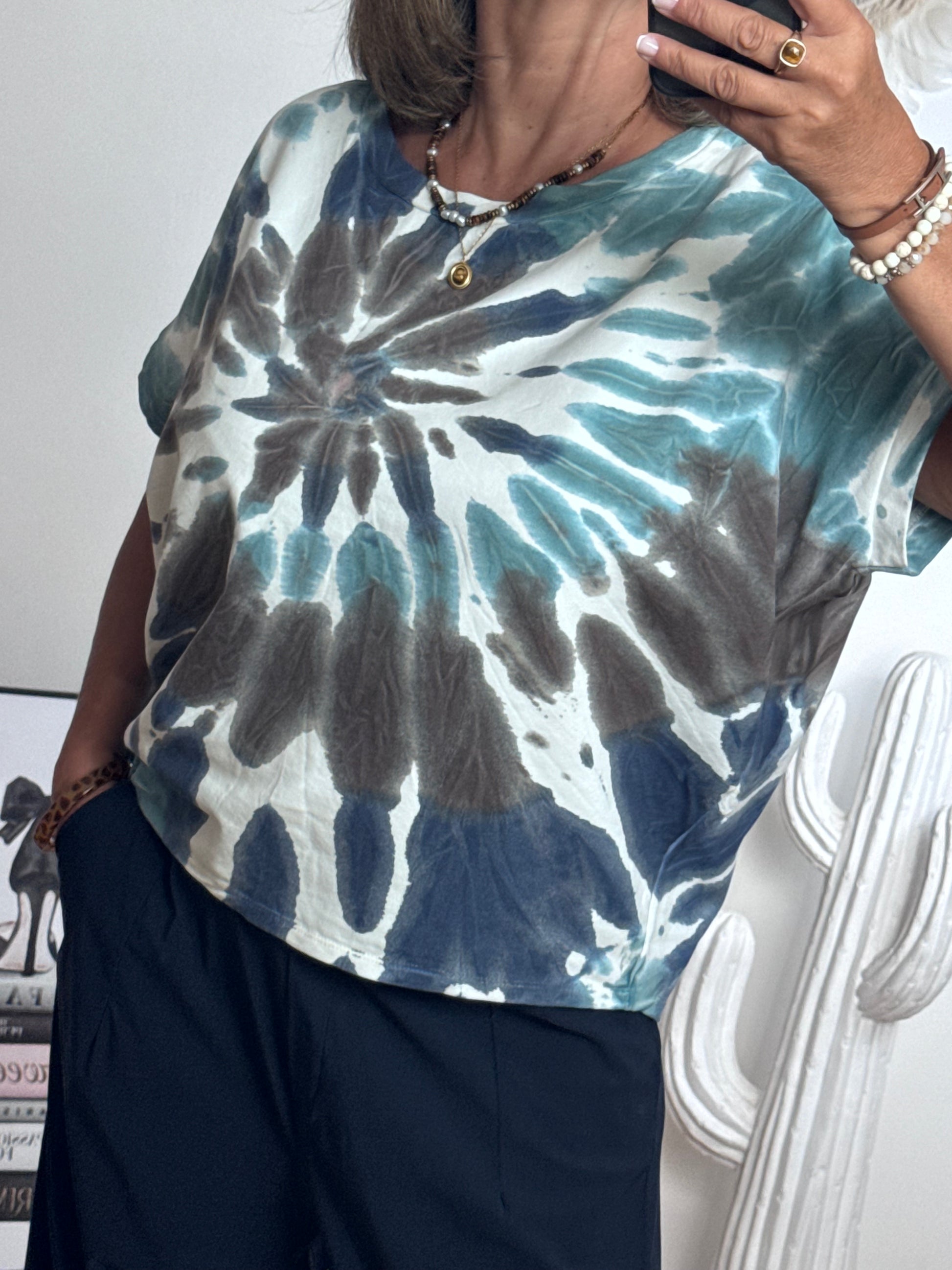 Sweat tie and dye marine / bleu