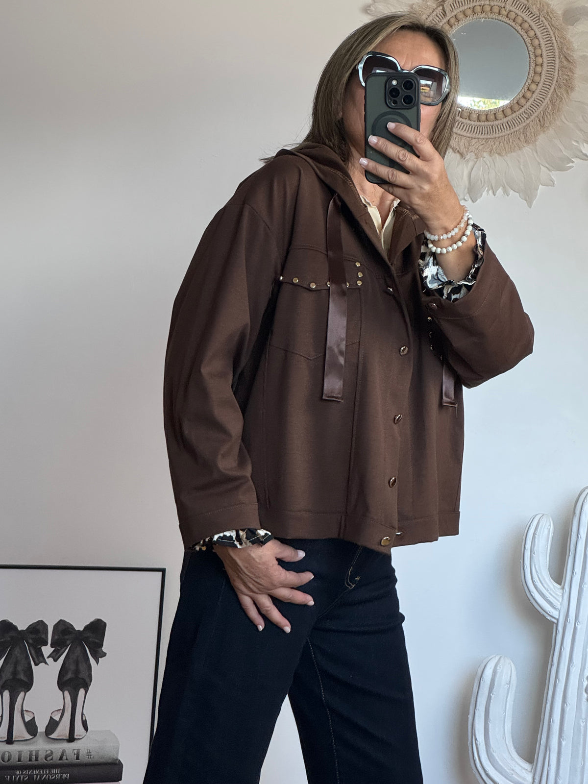 Veste casuel gold marron