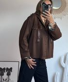 Veste casuel gold marron