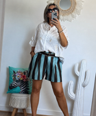 Short rayé marron/vert TU 42/48