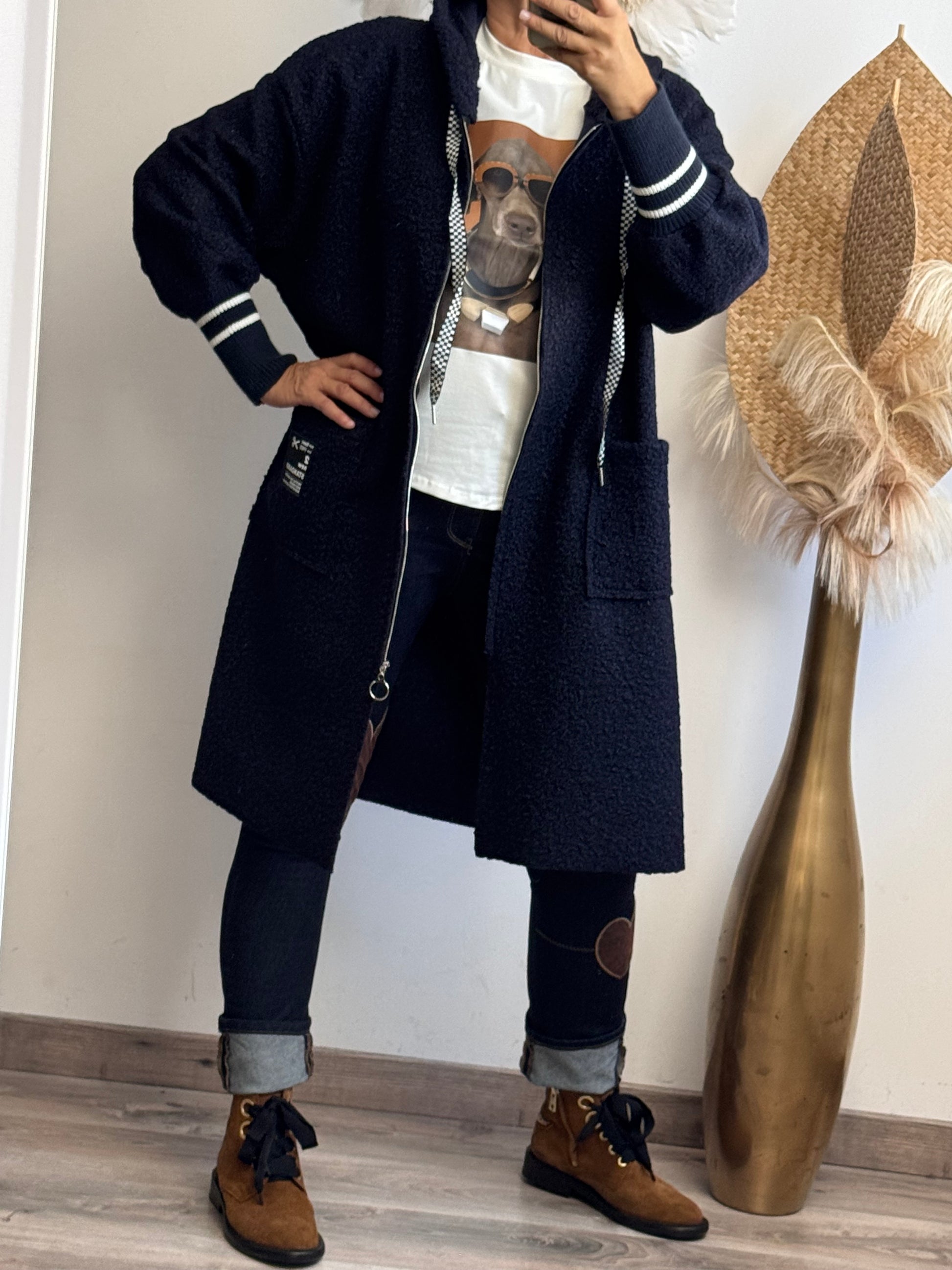 Manteau Octave marine