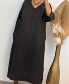 Robe longue Léo marron TU 46/54