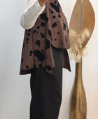 Blouse asymétrique cow marron