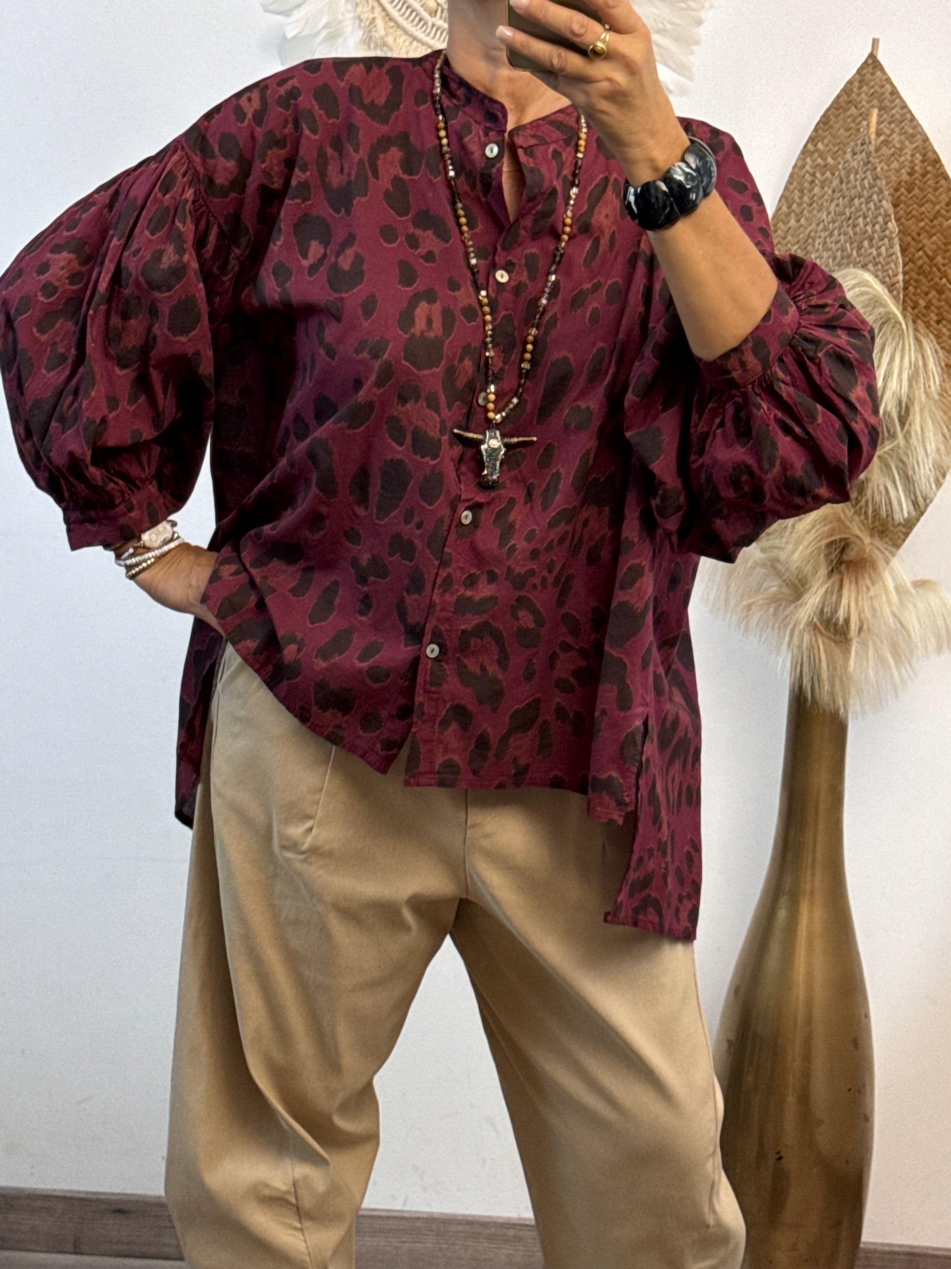 Blouse Rosalie lie de vin