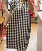 Robe Vichy bleu marine