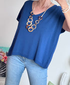 Teeshirt maille fine marine TU 36/46