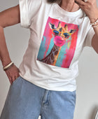 Teeshirt girafe blanc