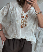 Blouse bohème blanche