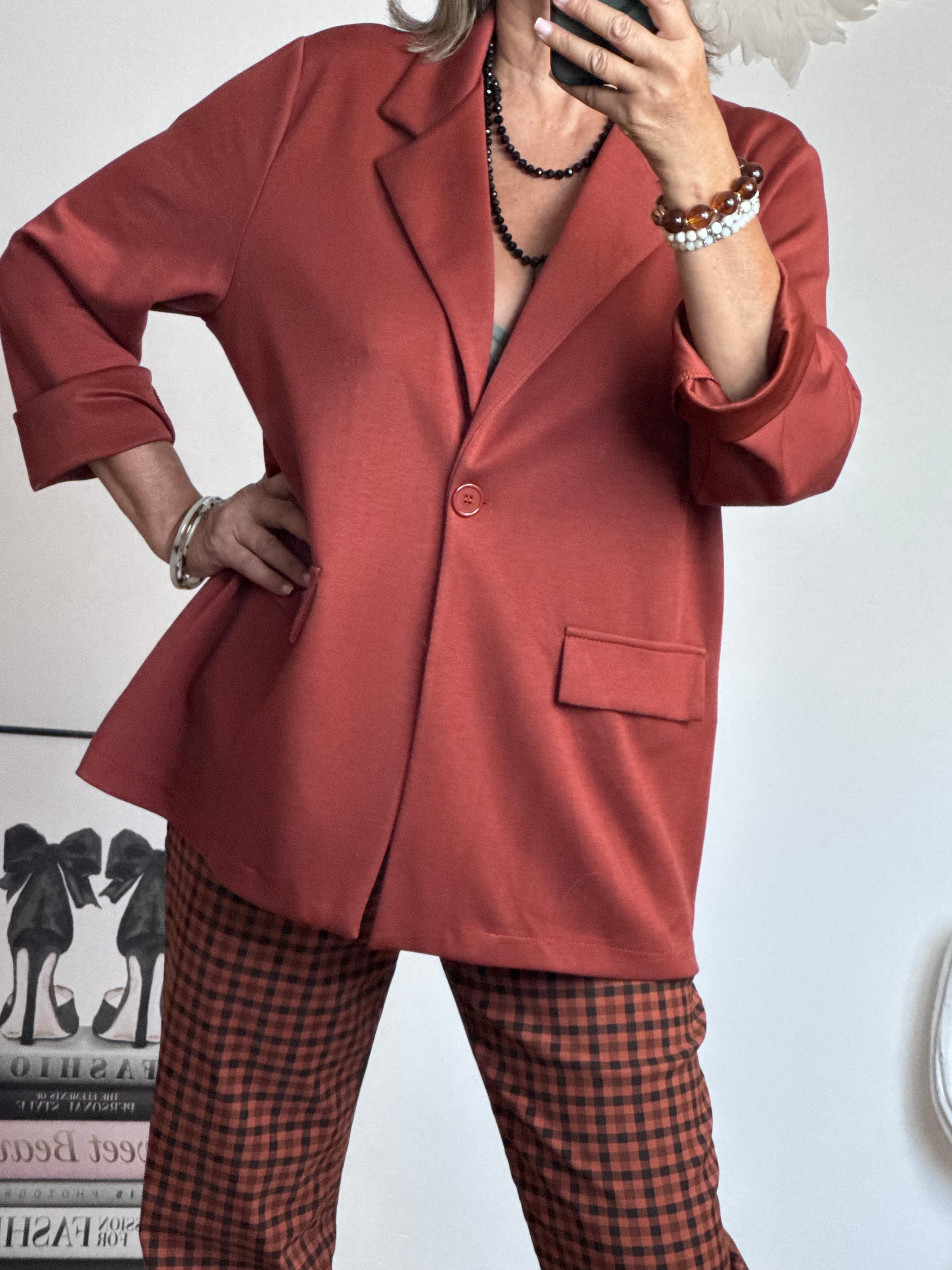 Veste blazer casuel terracotta TU 40/48