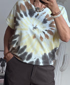 Sweat tie and die jaune /marron
