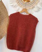 Gilet brique en alpaga