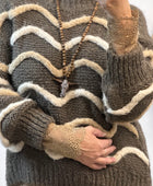 Pull d’hiver marron taupe