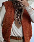 Veste sans manches terracotta